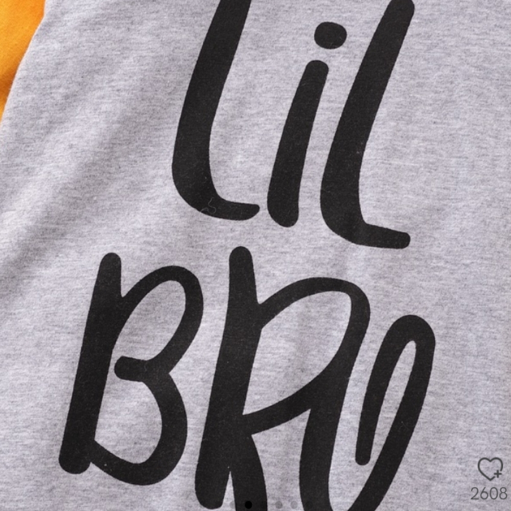 Baby LIL BRO Letter Striped Hooded Jumpsuit - Picture 4 of 7